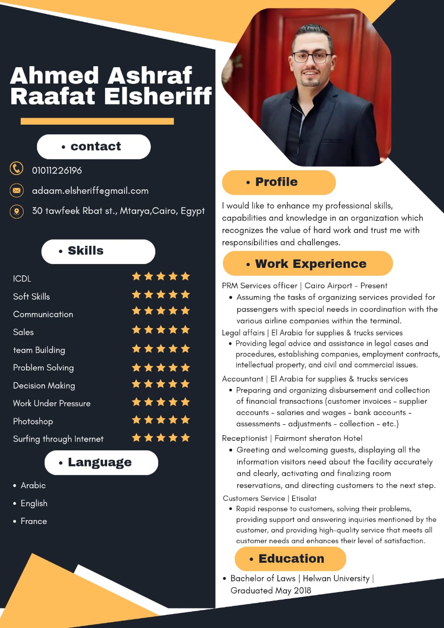 كتابة السيرة ذاتية - كتابة C.V  - بطريقة عالمية و احترافية  باللغة العربية او بأي لغة تحتاجها 